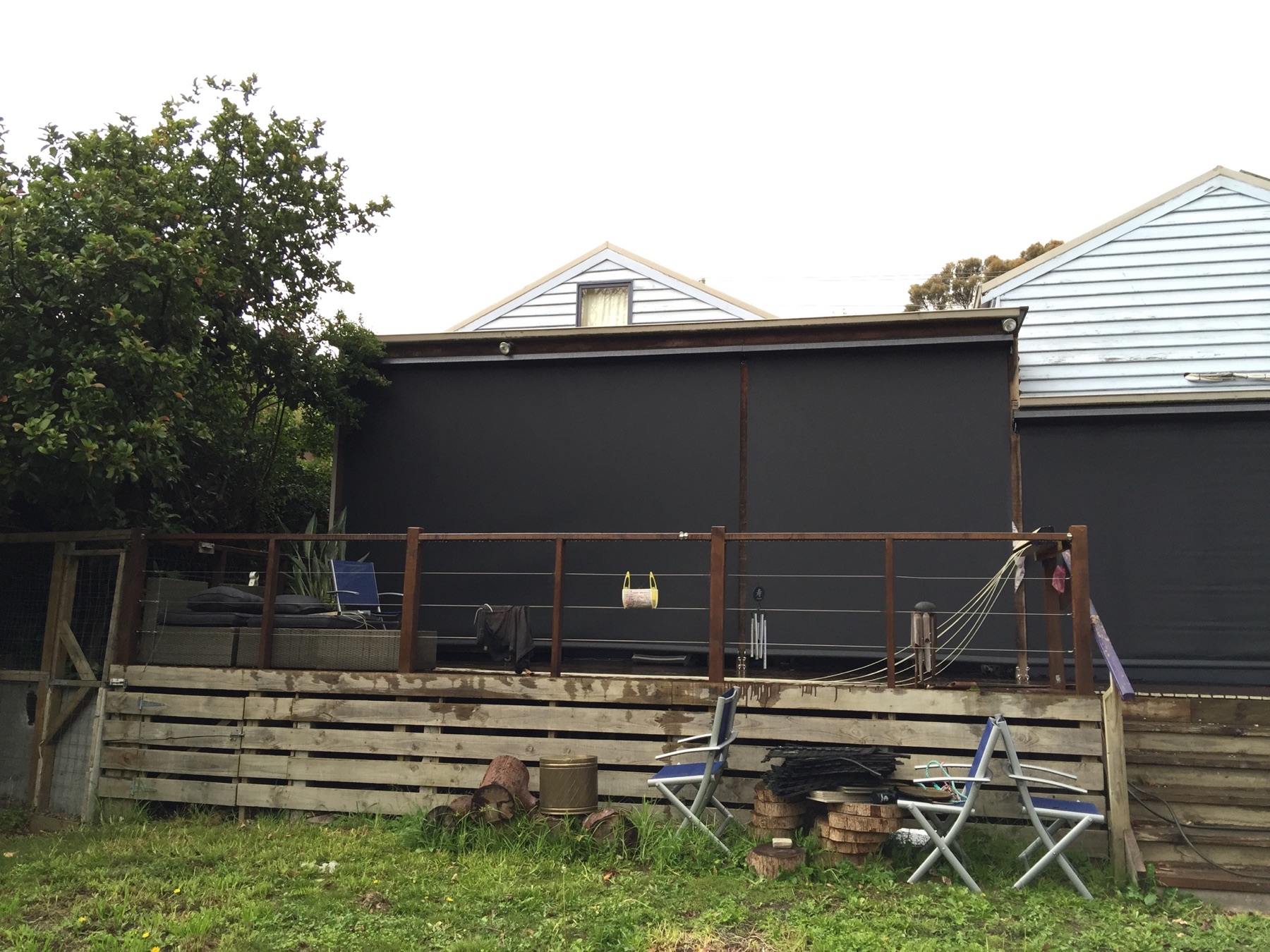 Outdoor blinds for a Mulgrave patio opening